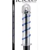 Icicles No. 20 Hand Blown Glass Vibrator Waterproof - Clear w/Blue Swirls