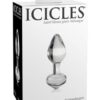 Icicles No. 44 Hand Blown Glass Butt Plug - Clear