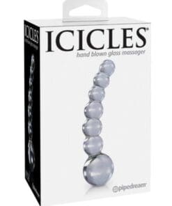 Icicles No. 66 Hand Blown Glass G Spot Dong - Clear