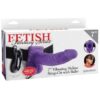 Fetish Fantasy Series 7" Vibrating Hollow Strap On w/Balls - Purple