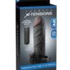 Fantasy X-tensions Vibrating Real Feel 2" Extension w/Ball Strap - Black