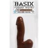 Basix Rubber Works 6.5" Dong w/Suction Cup - Brown