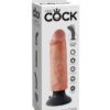 King Cock 6" Vibrating Cock - Flesh