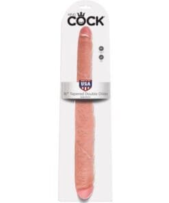 King Cock 16" Tapered Double Dildo - Flesh