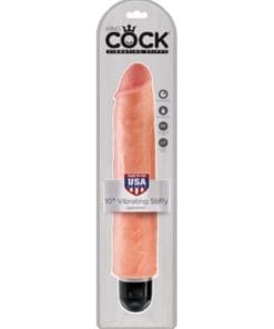 King Cock  10" Vibrating Stiffy - Flesh