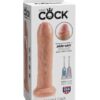 King Cock 7" Uncut Dildo - Flesh