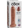 King Cock 7" Uncut Dildo - Tan