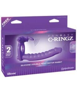 Fantasy C-Ringz Silicone Double Pene Rabbit - Purple