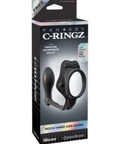 Fantasy C-Ringz Rock Hard Ass-Gasm Vibrating Ring - Black