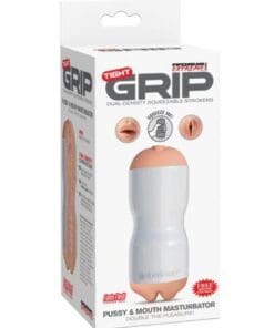 Pipedream Extreme Toyz Tight Grip Dual Density Squeezable Strokers - Pussy & Mouth