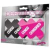 Peekaboos Censored Pasties - 2 Pairs 1 Black/1 Pink