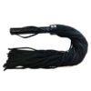 Rouge Suede Flogger w/Leather Handle - Black