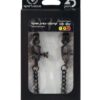 Spartacus Adjustable Alligator Nipple Clamps w/Black Chain