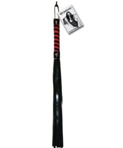 Sex & Mischief Stripe Flogger - Black/Red