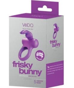 VeDO Frisky Bunny Rechargeable Vibrating Ring - Perfectly Purple