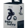 VeDO Frisky Bunny Rechargeable Vibrating Ring - Black Pearl