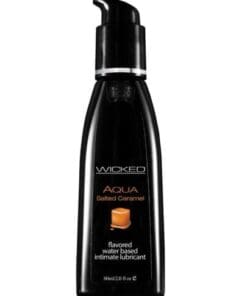 Wicked Sensual Care Aqua Waterbased Lubricant - 2 oz Salted Caramel