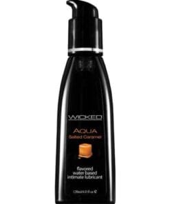 Wicked Sensual Care Aqua Waterbased Lubricant - 4 oz Salted Caramel