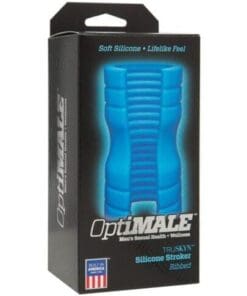 OptiMale Truskyn Silicone Stroker Ribbed - Blue