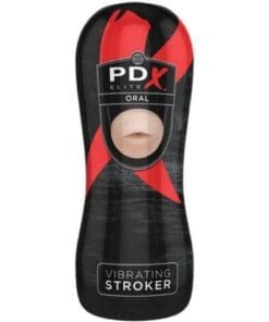 PDX Elite Vibrating Stroker Oral - Flesh