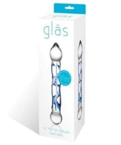 Glas 6.5" Tip Textured Glass Dildo