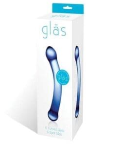 Glas 6" Curved G-Spot Glass Dildo