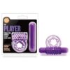 Blush Play With Me the Player Vibrating Double Strap Cockring - Purple