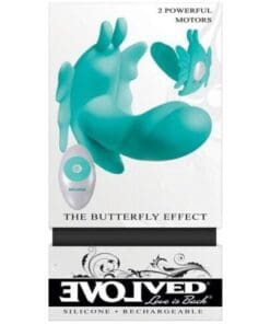 Evolved The Butterfly Effect Rechargeable Dual Stim - Teal