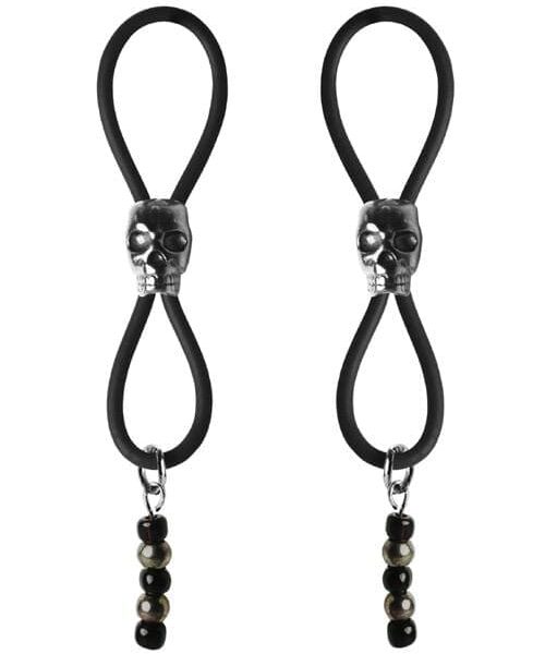 Bijoux de Nip Nipple Halos Black Skull Slider - Black/Silver