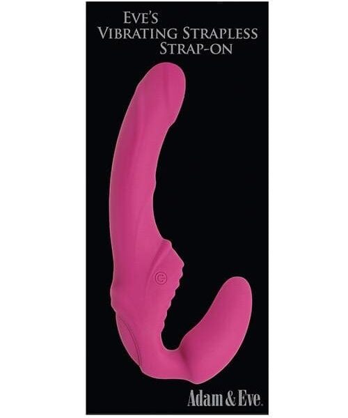 Adam & Eve Eve's Vibrating Strapless Strap On - Pink