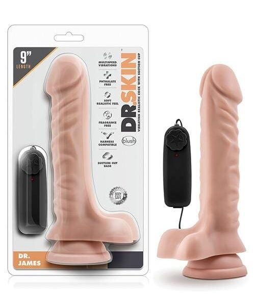 Blush Dr. Skin Dr. James 9" Cock w/Suction Cup - Vanilla