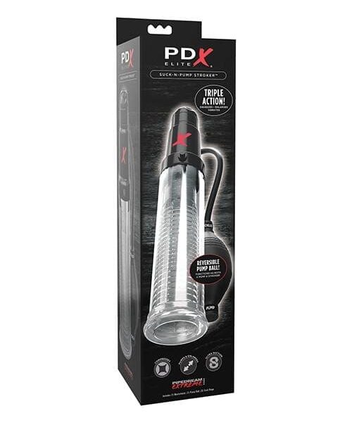 PDX Elite Suck N Pump Stroker - Clear