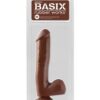 Basix Rubber Works 10" Dong w/Suction Cup - Brown