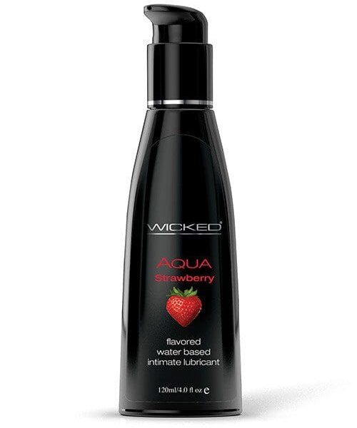 Wicked Sensual Care Aqua Waterbased Lubricant - 4 oz Strawberry