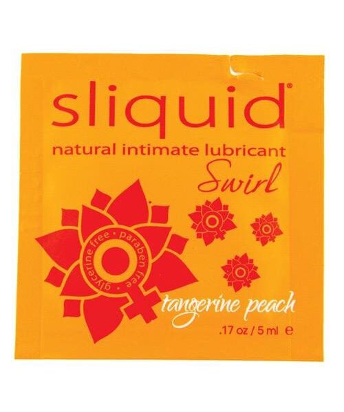 Sliquid Naturals Swirl Lubricant Pillow - .17 oz Peach