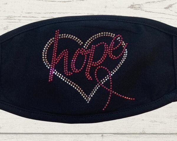 Rhinestone Hope Black Cotton Cover