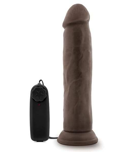 Blush Dr. Skin Dr. Throb 9.5" Cock w/Suction Cup - Chocolate