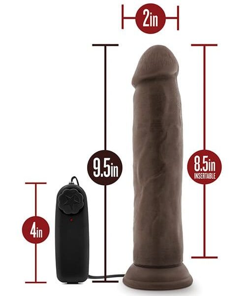 Blush Dr. Skin Dr. Throb 9.5" Cock w/Suction Cup - Chocolate