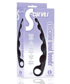 The 9's S-Curved Silicone Anal Beads