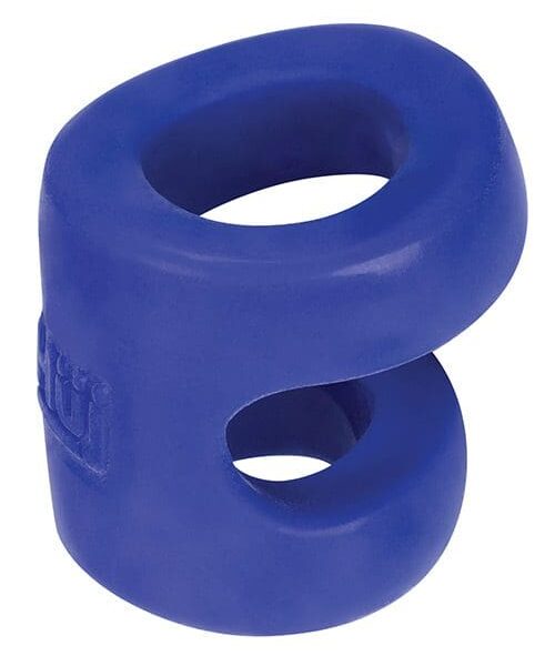 Hunky Junk Connect Cock Ring w/Balltugger - Cobalt