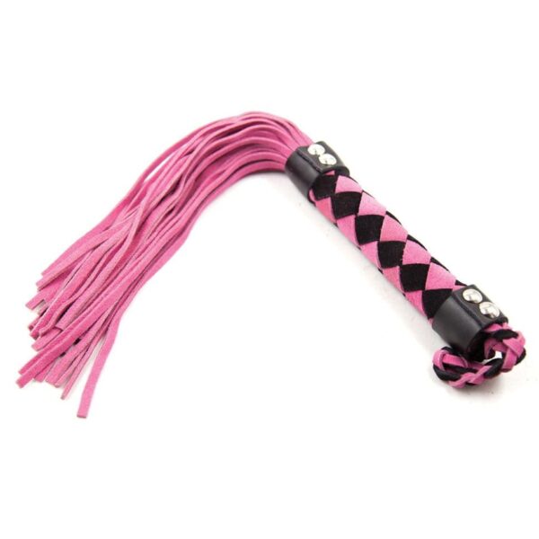 Plesur 15" Leather Flogger - Pink