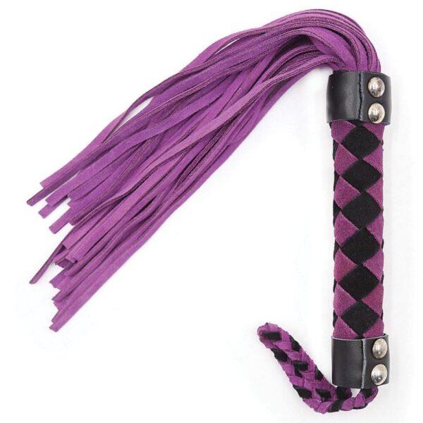 Plesur 15" Leather Flogger - Purple