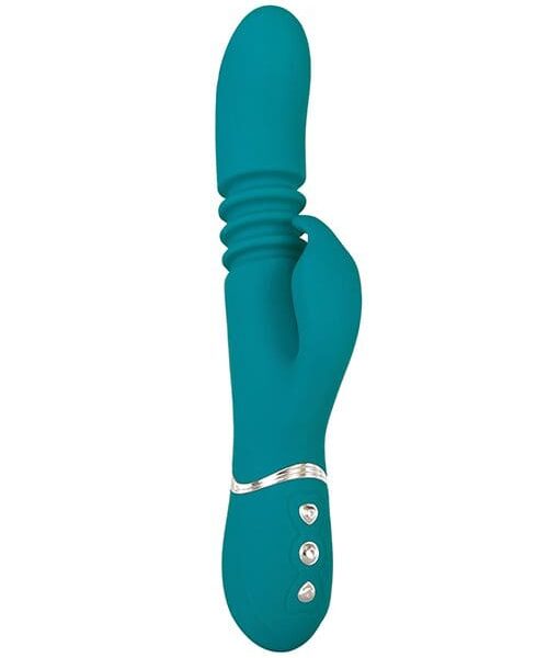 Adam & Eve Eve's Rechargeable Thrusting Rabbit - Green