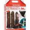 Vac-U-Lock Vibrating Dual Density ULTRASKYN Set w/Wireless Remote - Chocolate