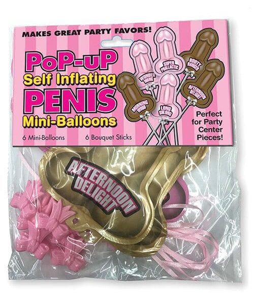 Pop Up Self Inflating Penis Mini Balloons - Pack of 6