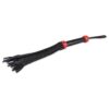 Sultra 16" Lambskin Wrapped Grip Flogger - Black/Red