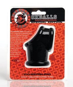 Oxballs Powerballs Cocksling & Ball Stretcher - Black