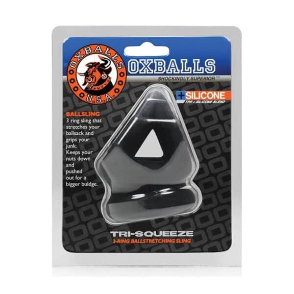 Oxballs Tri-Squeeze Cocksling/Ball Stretcher - Black Ice