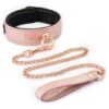 Spartacus Micro Fiber Collar & Leash w/Leather Lining - Pink