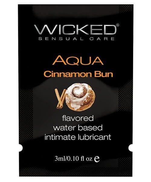 Wicked Sensual Care Aqua Waterbased Lubricant - .1 oz Cinnamon Bun